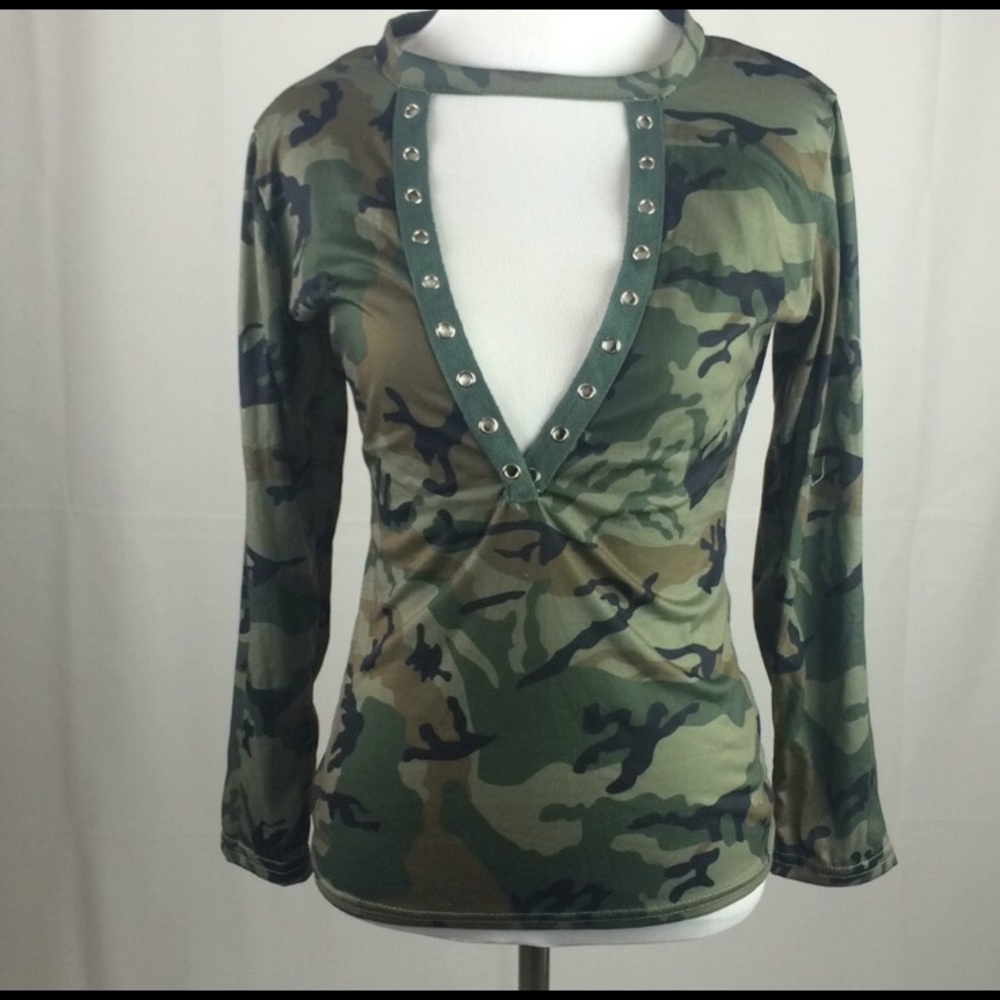 nwot camo top
